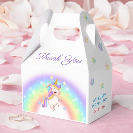 Magical Day Rainbow Stars Unicorn Birthday  Bedankdoosjes (Huwelijk)