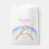 Magical Day Rainbow Stars Unicorn Birthday  Bedankzakje (Voorkant)