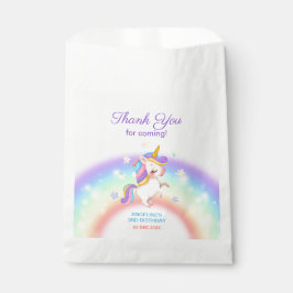 Magical Day Rainbow Stars Unicorn Birthday Bedankzakje