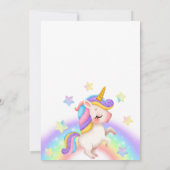 Magical Day Rainbow Stars Unicorn Birthday  Kaart (Achterkant)
