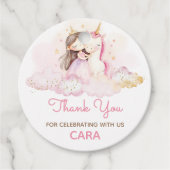 Magical Day Unicorn Birthday Party  Bedankjes Labels (Voorkant)