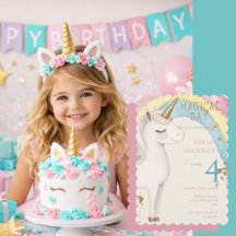 Magical Day Unicorn Rainbow Girl Birthday Party