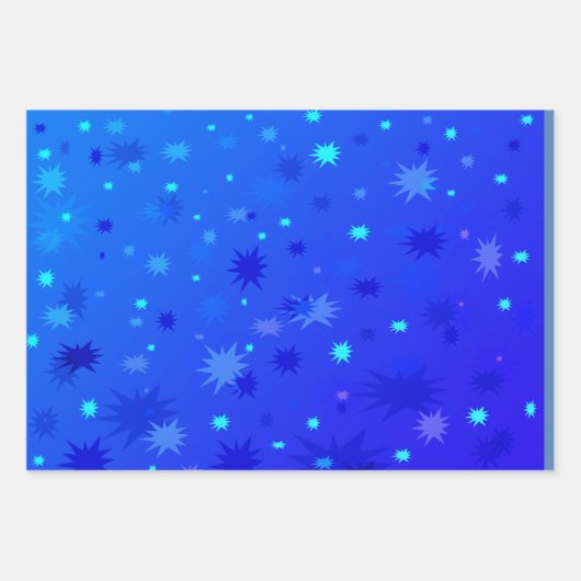 Magical Deep Blue Starry Sky uit 1970 Inpakpapier Vel (Voorkant 3)