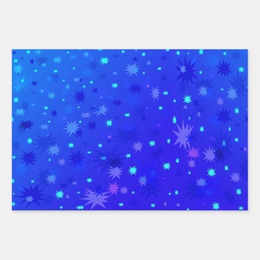 Magical Deep Blue Starry Sky uit 1970 Inpakpapier Vel (Voorkant)
