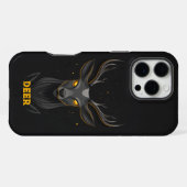 Magical Deer Black iPhone Hoesje (Achterkant horizontaal)