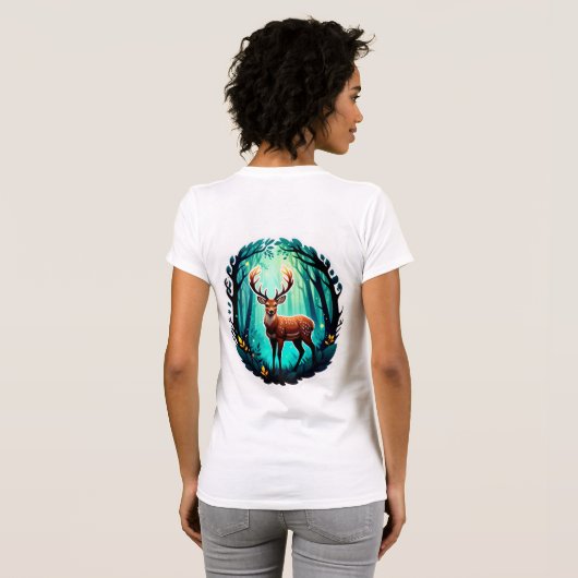 Magical Deer Woodland T-shirt (Achterkant volledig)