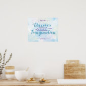 Magical Discover You Imagination Poster (blauw) (Keuken)