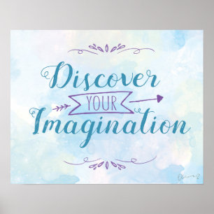 Magical Discover You Imagination Poster (blauw)