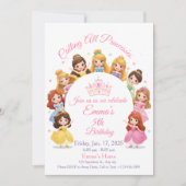 Magical Disney Princess Birthday Card for Girls Feestdagenkaart (Voorkant)