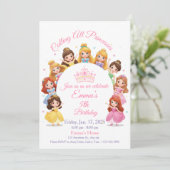 Magical Disney Princess Birthday Card for Girls Feestdagenkaart (Staand voorkant)