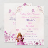 Magical Disney Princess Birthday Card for Girls Feestdagenkaart (Voorkant / Achterkant)