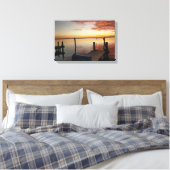 Magical Dock Sunset Canvas Afdruk (Insitu (Slaapkamer))