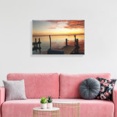 Magical Dock Sunset Canvas Afdruk (Insitu (Woonkamer))