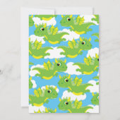 Magical Dragon 1e Verjaardag Schattigee Uitnodigin Kaart (Achterkant)