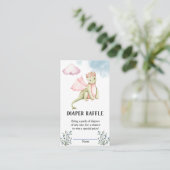 Magical Dragon Baby shower Diaper Raffle Informatiekaartje (Staand voorkant)