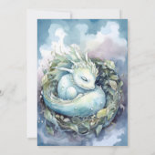 Magical Dragon Baby shower Kaart (Achterkant)