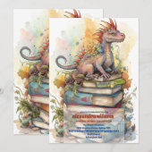 Magical Dragon Baby shower Kaart (Voorkant / Achterkant)