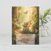 Magical Dragon Baby shower Kaart (Staand voorkant)