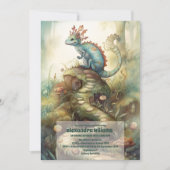 Magical Dragon Baby shower Kaart (Voorkant)