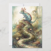 Magical Dragon Baby shower Kaart (Achterkant)