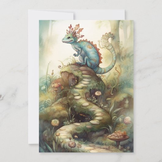 Magical Dragon Baby shower Kaart