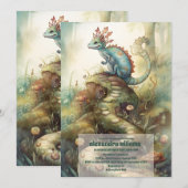 Magical Dragon Baby shower Kaart (Voorkant / Achterkant)