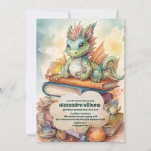 Magical Dragon Baby shower Kaart