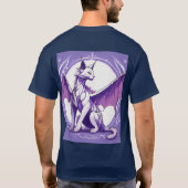 Magical Dragon Cat T-Shirt: Waar Fantasy Ontmoet T-shirt (Achterkant)