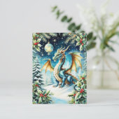 Magical Dragon Christmas beroemd gemaakt door Holl Briefkaart (Staand voorkant)