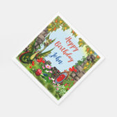 Magical Dragon Fantasy Verjaardagsfeestje Servet (Hoek)