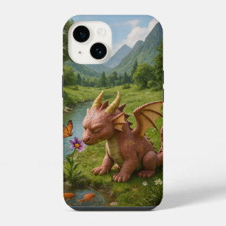 Magical Dragon Garden iPhone 14 Case – Whimsical F iPhone 14 Hoesje