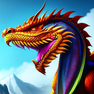 Magical Dragon Head Face T-Shirt