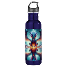 Magical Dragon Reflection AI Art Waterfles