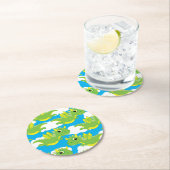 Magical Dragon Schattige 1e verjaardagsfeestje Ond Ronde Kartonnen Onderzetter (Insitu)