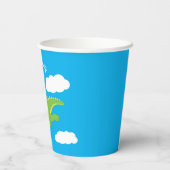 Magical Dragon Schattige 1e verjaardagsfeestje Papieren Bekers (Achterkant)