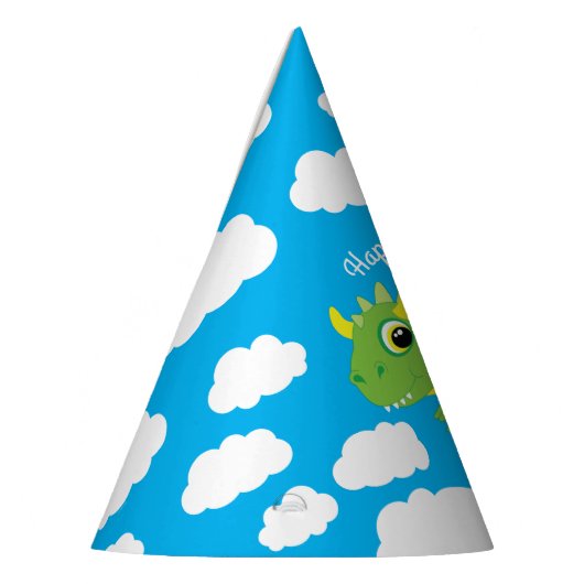 Magical Dragon Schattige 1e verjaardagsfeestje Pet Feesthoedjes (Links)