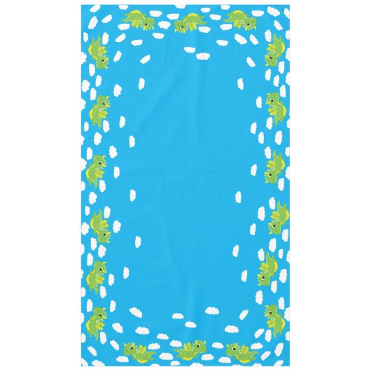 Magical Dragon Schattige Eerste Verjaardag Tafeldo Tafelkleed (Voorkant)