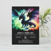 Magical Dragon Verjaardag Digitaal Kaart (Staand voorkant)