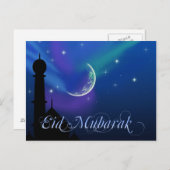 Magical Eid Night - Islamic Greeting Briefkaart (Voorkant / Achterkant)