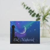 Magical Eid Night - Islamic Greeting Briefkaart (Staand voorkant)