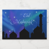 Magical Eid Night - Islamic Greeting Food Label Voedselcontainer Etiket (Enkel label)