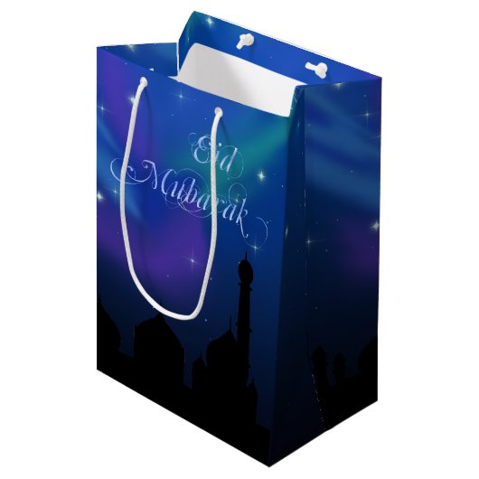 Magical Eid Night - Medium Gift Bag Cadeauzakje (Voorkant Gekanteld)