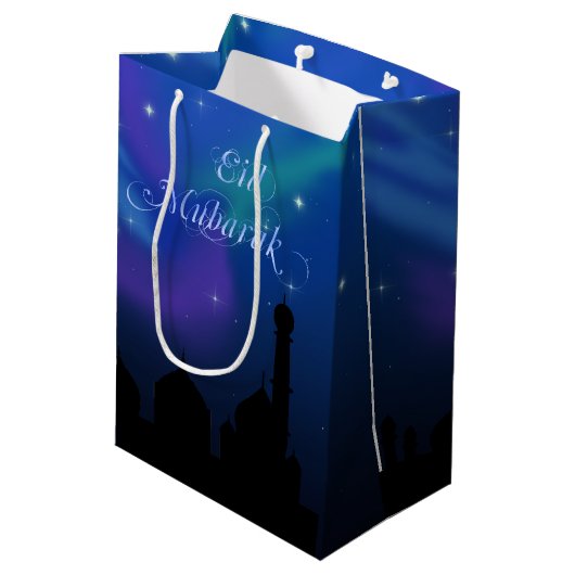 Magical Eid Night - Medium Gift Bag Medium Cadeauzakje (Achterkant Gekanteld)