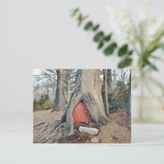 Magical Elf House Briefkaart (Staand voorkant)