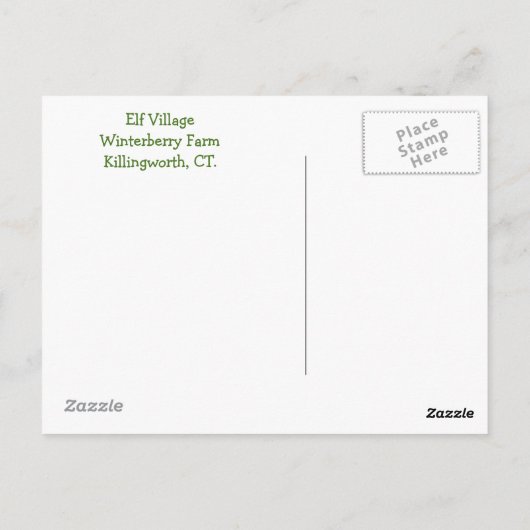 Magical Elf House Briefkaart (Achterkant)