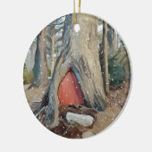 Magical Elf House Keramisch Ornament (Links)