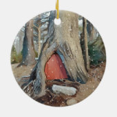 Magical Elf House Keramisch Ornament (Achterkant)