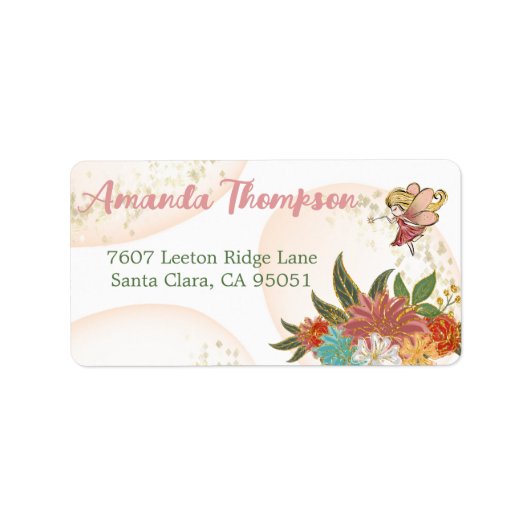 Magical Enchanted Fairy Woodland Whimsical Forest Etiket (Voorkant)