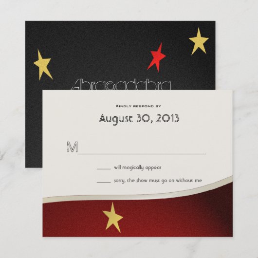 Magical Event Reply Kaart (Voorkant / Achterkant)