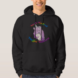 Magical F Unicorn Mannen Basic Hooded Sweatshirt